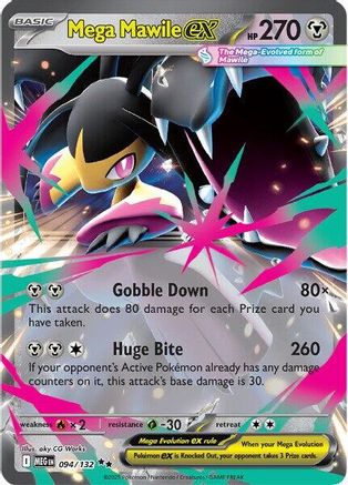 Mega Mawile ex - 094/132 - ME01 Mega Evolution Holofoil