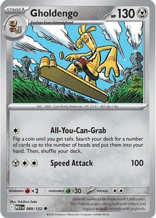 Gholdengo 099/132- ME01 Mega Evolution Reverse Holofoil