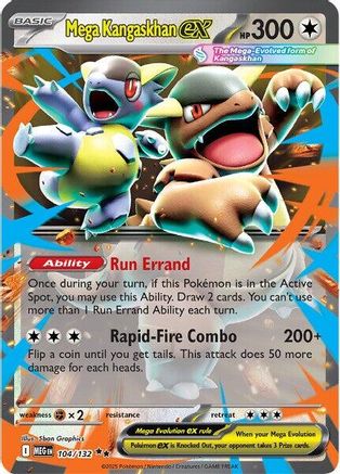 Mega Kangaskhan ex - 104/132 - ME01 Mega Evolution Holofoil