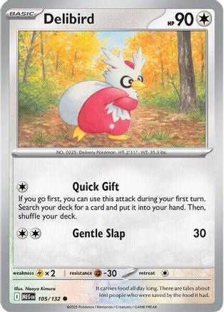 Delibird - 105/132 - ME01 Mega Evolution Reverse Holofoil