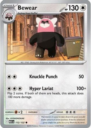 Bewear 112/132 - ME01 Mega Evolution Reverse Holofoil