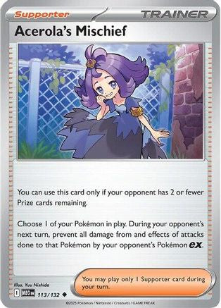 Acerola's Mischief - 113/132 - ME01 Mega Evolution Reverse Holofoil