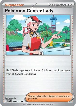 Pokemon Center Lady 123/132 - ME01 Mega Evolution Reverse Holofoil