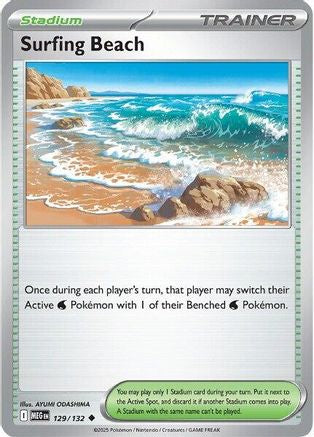 Surfing Beach 129/132 - ME01 Mega Evolution Reverse Holofoil