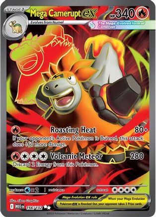 Mega Camerupt ex - 156/132 - ME01 Mega Evolution Holofoil