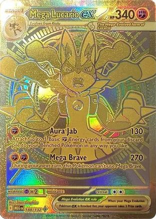 Mega Lucario ex - 188/132 - ME01 Mega Evolution Holofoil