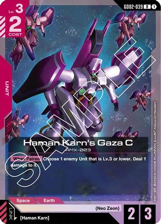 Haman Karn's Gaza C (GD02-039) - Dual Impact Holofoil