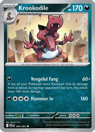 Krookodile 066/094 - ME02 Phantasmal Flames Reverse Holofoil