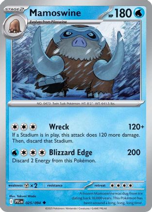 Mamoswine 025/094 - ME02 Phantasmal Flames Reverse Holofoil