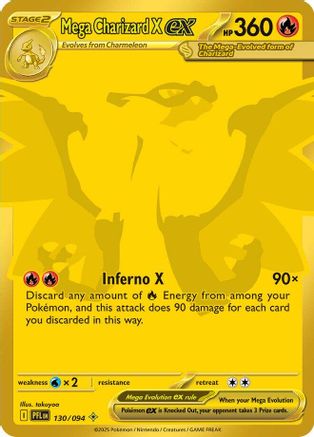 Mega Charizard X ex - 130/094 - ME02 Phantasmal Flames Holofoil