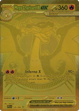 Mega Charizard X ex - 130/094 - ME02 Phantasmal Flames Holofoil