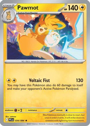 Pawmot 034/094 - ME02 Phantasmal Flames Reverse Holofoil