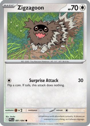 Zigzagoon 081/094 - ME02 Phantasmal Flames Reverse Holofoil