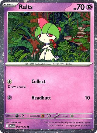 Ralts (Cosmos Holo) 058/132 - Miscellaneous Cards & Products Holofoil