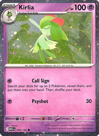 Kirlia (Cosmos Holo) 059/132 - Miscellaneous Cards & Products Holofoil