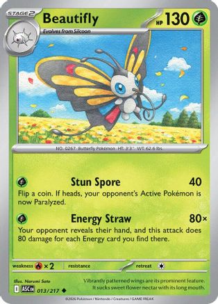 Beautifly - 013/217 - ME Ascended Heroes Reverse Holofoil