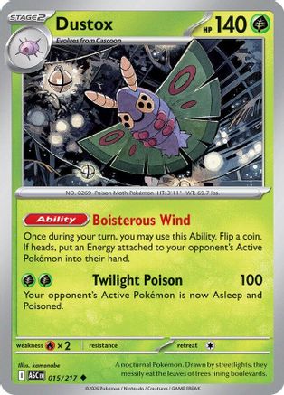 Dustox - 015/217 15 - ME Ascended Heroes Reverse Holofoil