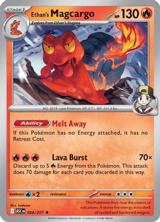 Ethan's Magcargo - 024/217 24 - ME Ascended Heroes Reverse Holofoil