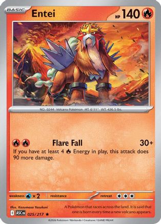 Entei 25/217 - ME Ascended Heroes Reverse Holofoil