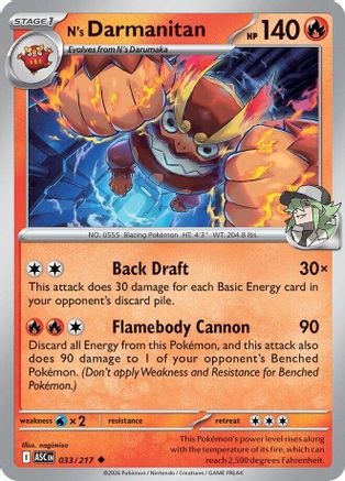 N's Darmanitan 033/217 - ME Ascended Heroes