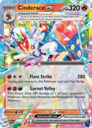 Cinderace ex 038/217 - ME Ascended Heroes Holofoil
