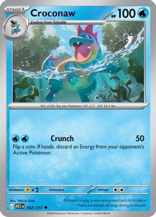 Croconaw 42 - ME Ascended Heroes Reverse Holofoil