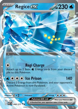 Regice ex 048/217 - ME Ascended Heroes Holofoil