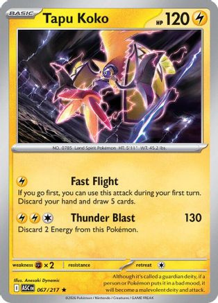 Tapu Koko 67 - ME Ascended Heroes Reverse Holofoil