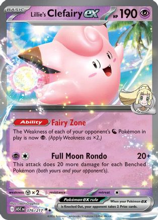 Lillie's Clefairy ex - 076/217 - ME Ascended Heroes Holofoil