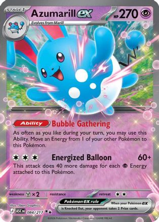 Azumarill ex 84/217 - ME Ascended Heroes Holofoil