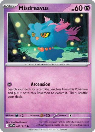 Misdreavus - 085/217 85 - ME Ascended Heroes