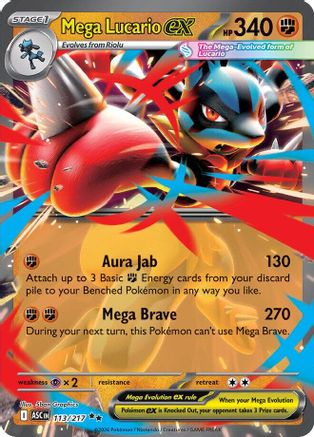 Mega Lucario ex 113 - ME Ascended Heroes Holofoil