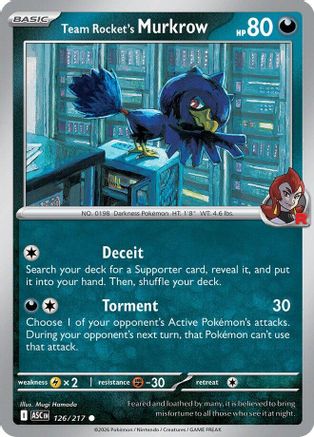 Team Rocket's Murkrow 126/217 - ME Ascended Heroes