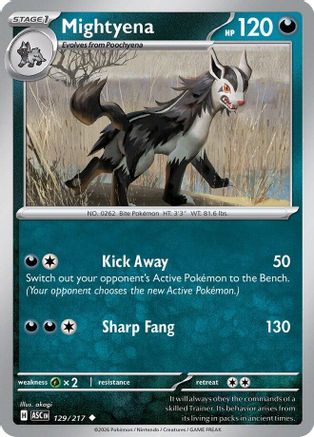Mightyena - 129/217 129 - ME Ascended Heroes Reverse Holofoil