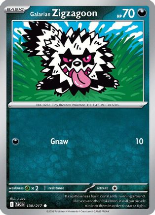 Galarian Zigzagoon 130/217 - ME Ascended Heroes Reverse Holofoil
