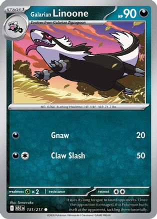 Galarian Linoone 131 - ME Ascended Heroes Reverse Holofoil