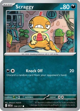 Scraggy 134/217 - ME Ascended Heroes Reverse Holofoil