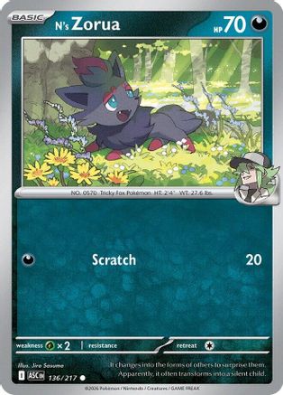 N's Zorua 136/217 - ME Ascended Heroes
