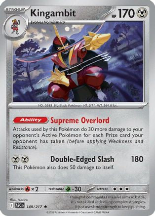 Kingambit 148/217 - ME Ascended Heroes Reverse Holofoil