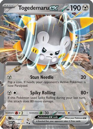 Togedemaru ex 149/217 - ME Ascended Heroes Holofoil