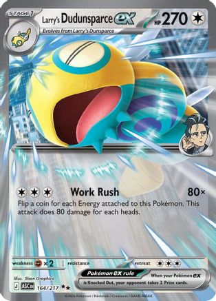 Larry's Dudunsparce ex 164/217 - ME Ascended Heroes Holofoil