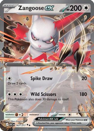 Zangoose ex 167/217 - ME Ascended Heroes Holofoil