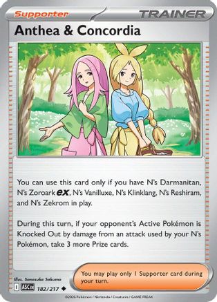 Anthea & Concordia - 182/217 182 - ME Ascended Heroes Reverse Holofoil