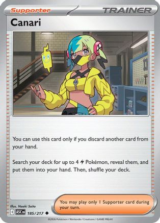 Canari - 185/217 185 - ME Ascended Heroes Reverse Holofoil