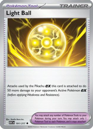 Light Ball 191/217 - ME Ascended Heroes