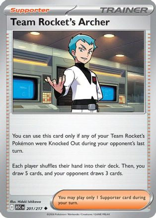 Team Rocket's Archer 201/217 - ME Ascended Heroes Reverse Holofoil