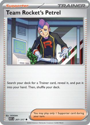 Team Rocket's Petrel 207/217 - ME Ascended Heroes