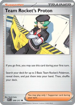 Team Rocket's Proton 208/217 - ME Ascended Heroes Reverse Holofoil