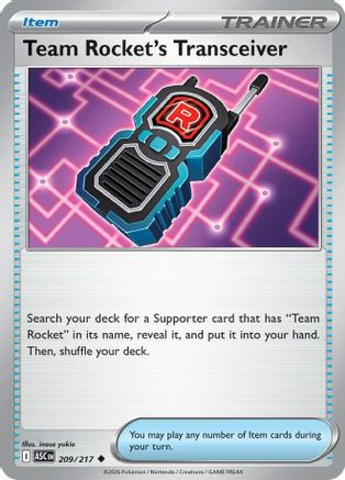 Team Rocket's Transceiver - 209/217 209 - ME Ascended Heroes Reverse Holofoil