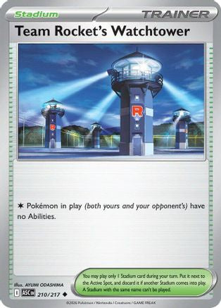 Team Rocket's Watchtower 210/217 - ME Ascended Heroes Reverse Holofoil